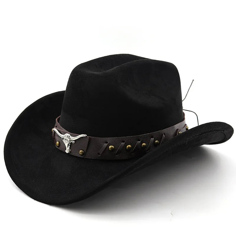 Ox-Head Suede Western Cowboy Hat
