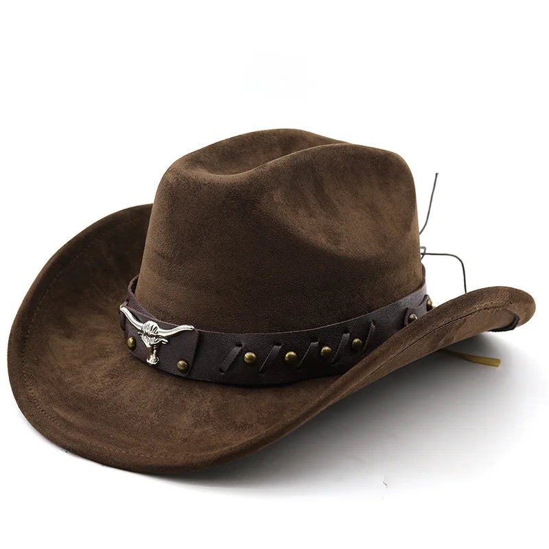 Ox-Head Suede Western Cowboy Hat