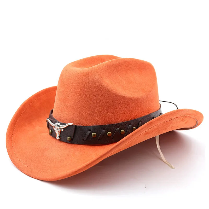 Ox-Head Suede Western Cowboy Hat