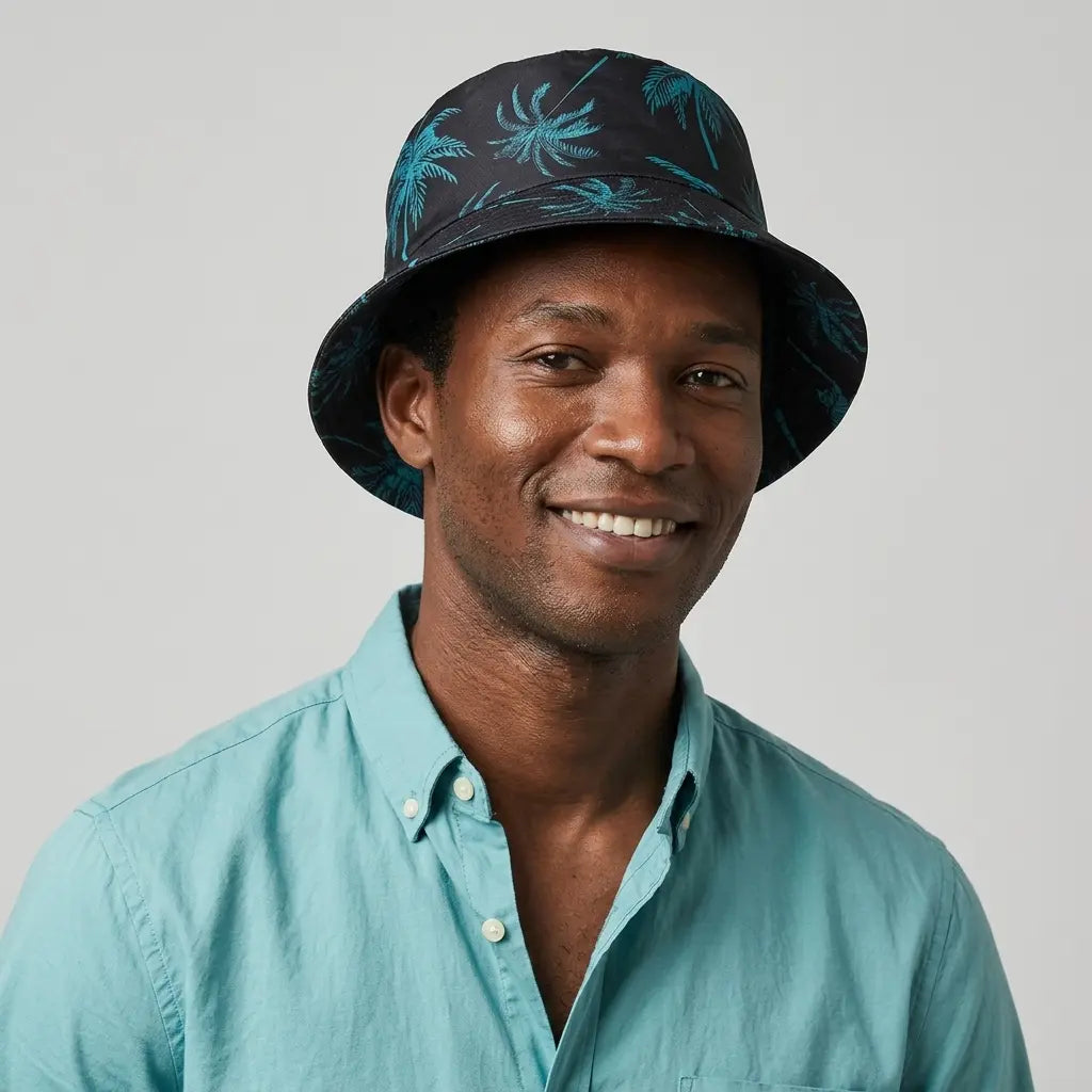 Palm Trees Summer Reversible Bucket Hat