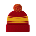 Palmer Pom Pom Striped Beanie