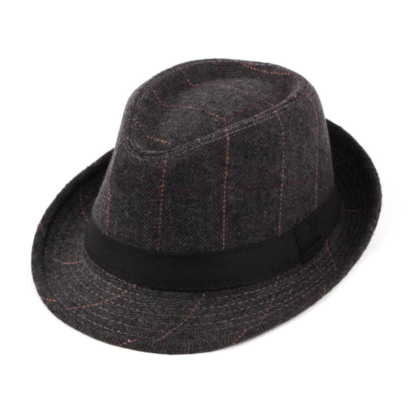 Plaid & Herringbone Trilby Hat