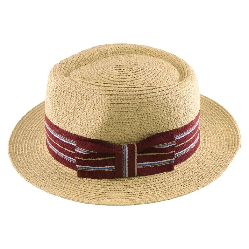 Porto Summer Beige Raffia Fedora Hat