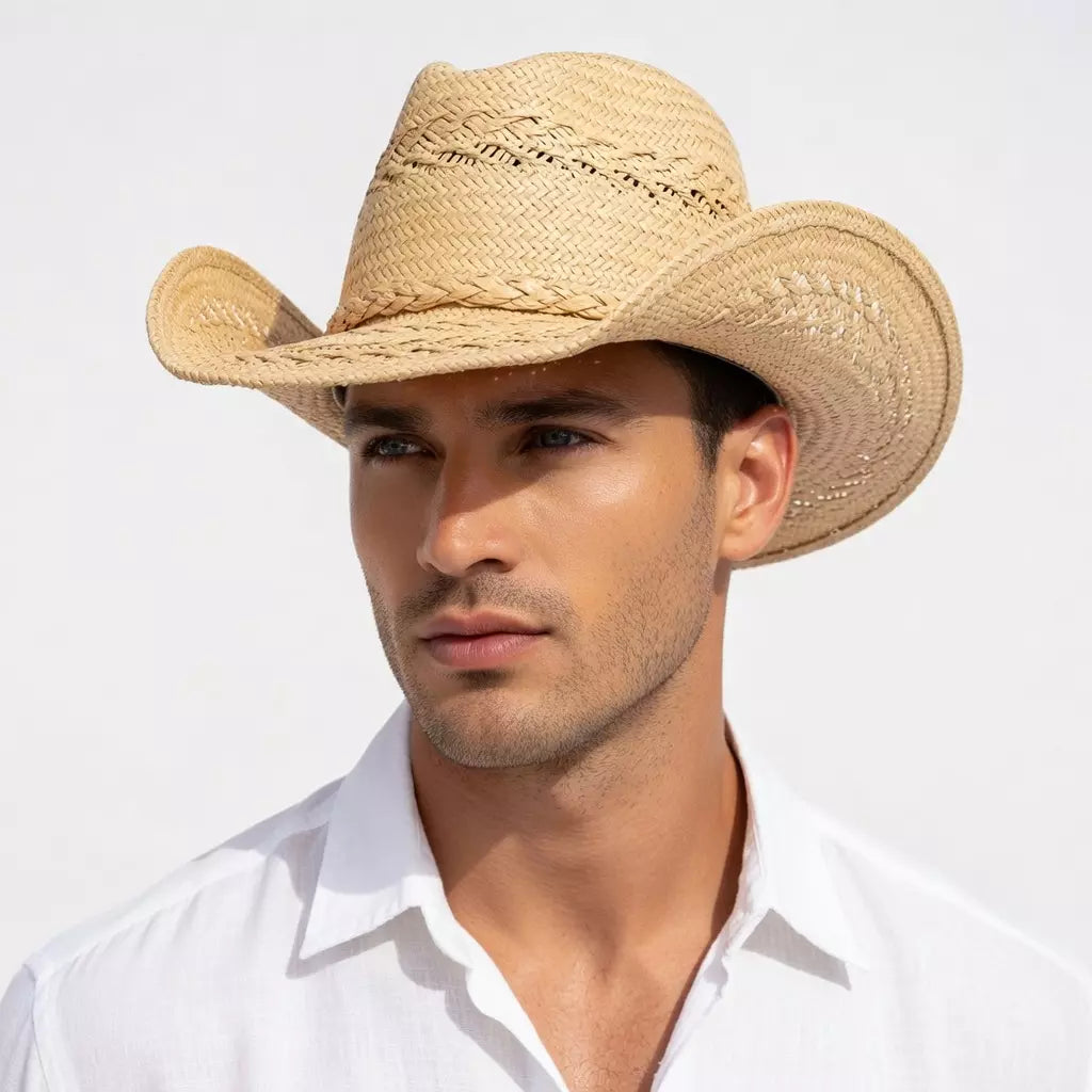 Recife Summer Handmade Straw Western Cowboy Hat