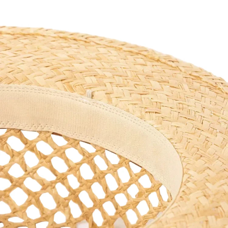 Seychelles Summer Handmade Straw Raffia Boater Hat