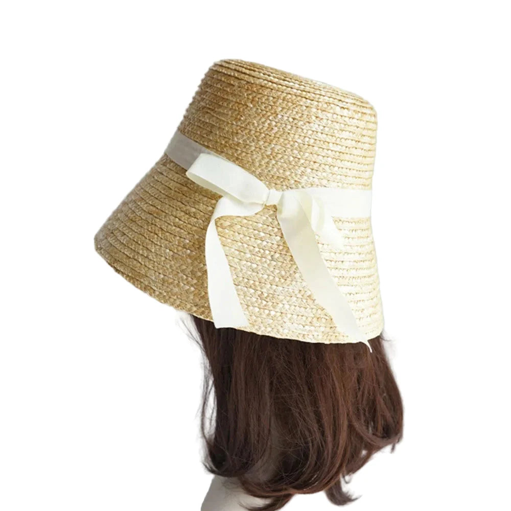 Stockport Handmade Summer Straw Bucket Hat