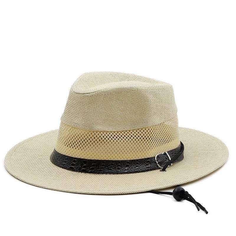 Summer Mesh Linen Fedora Hat