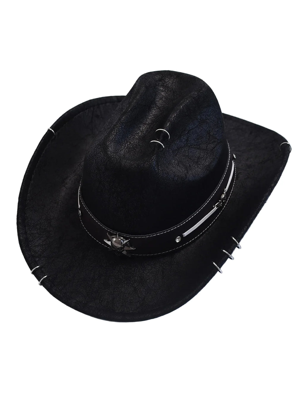 The Midnight Death Leather Cowboy Hat