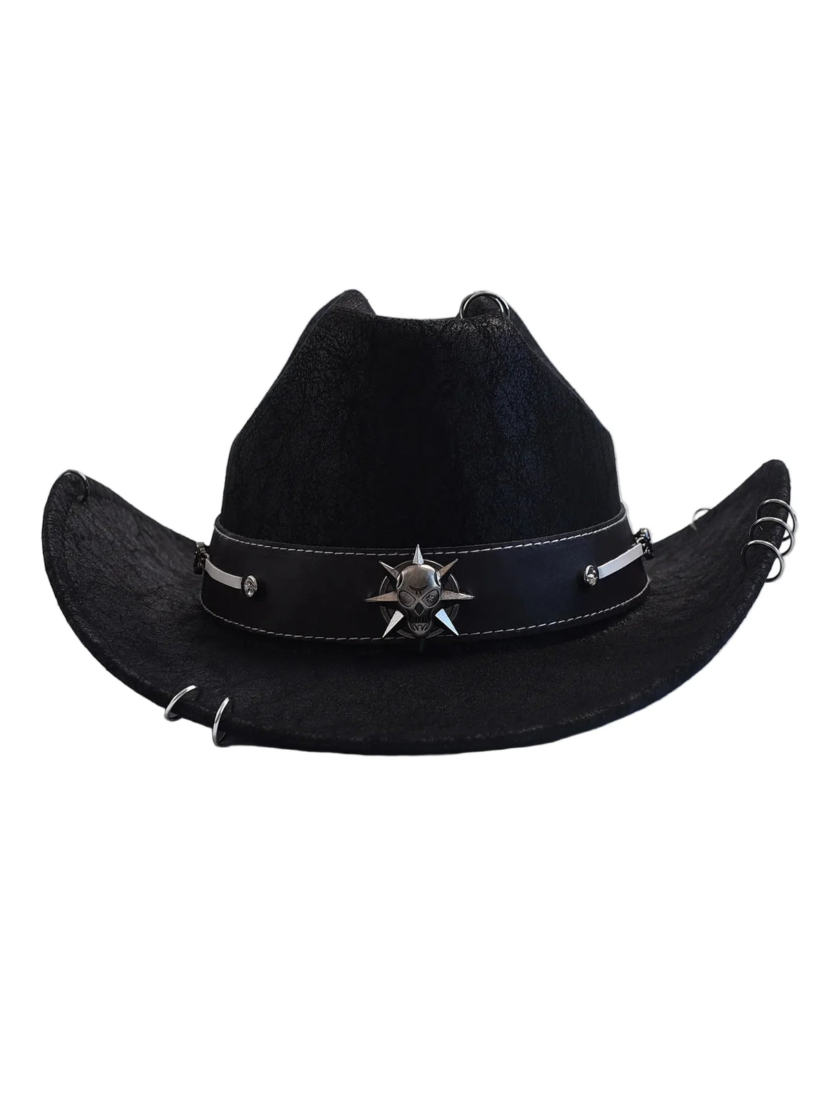 The Midnight Death Leather Cowboy Hat