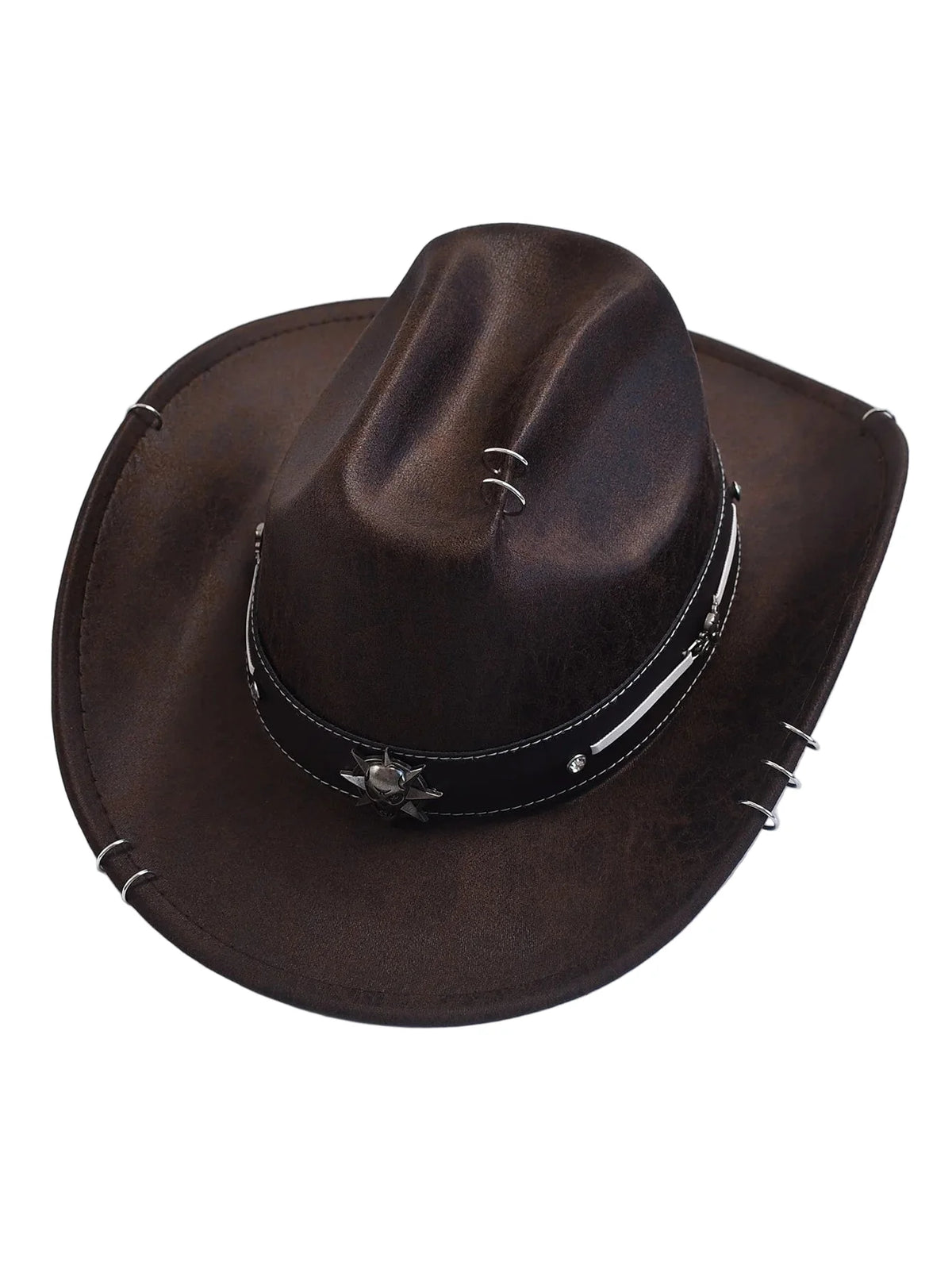 The Midnight Death Leather Cowboy Hat