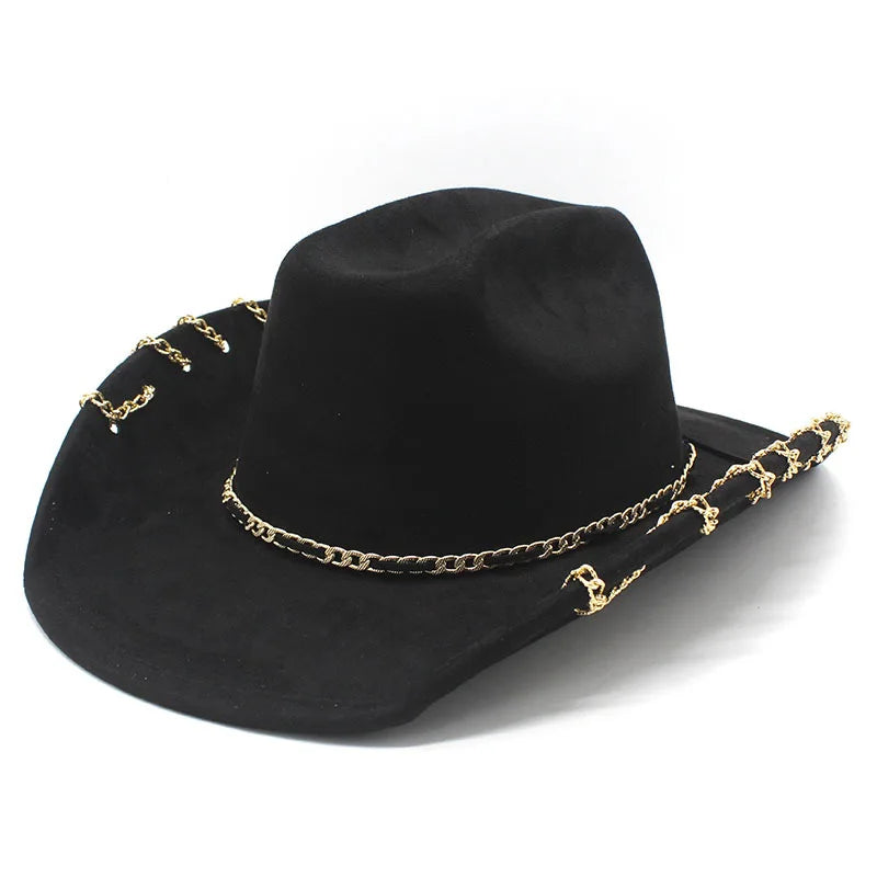 Unchained Rings Leather Cowboy Hat