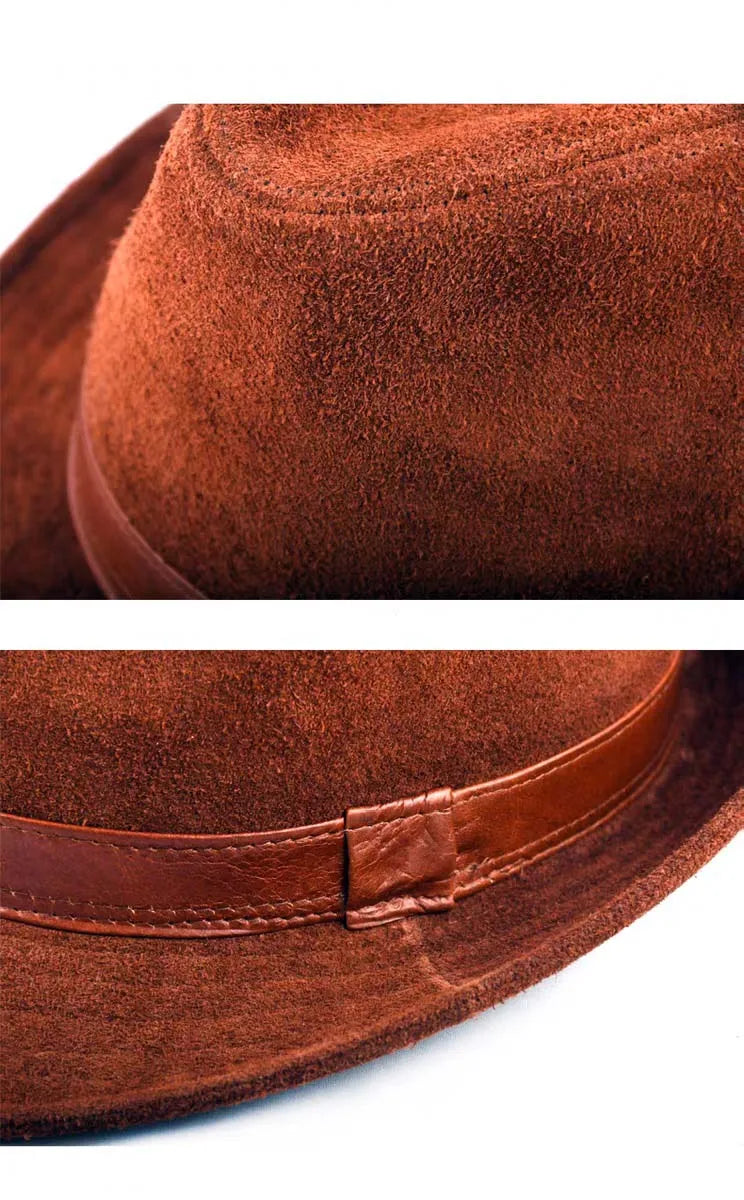 Wembley Genuine Leather Trilby Hat