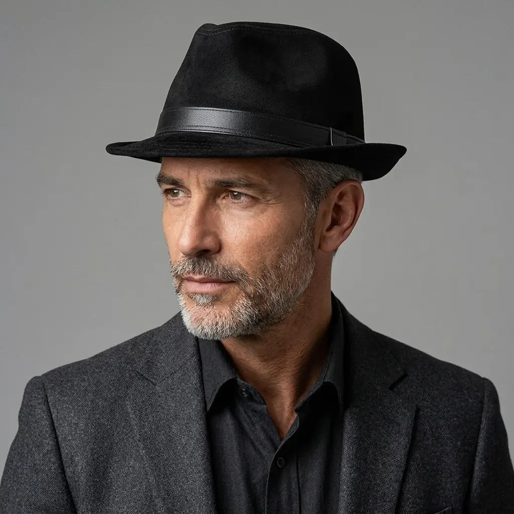 Wembley Genuine Leather Trilby Hat