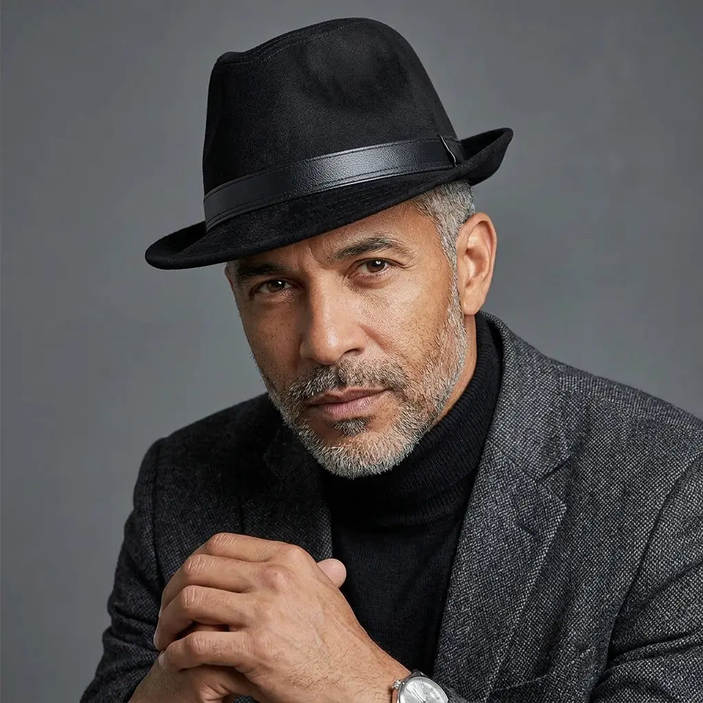Wembley Genuine Leather Trilby Hat