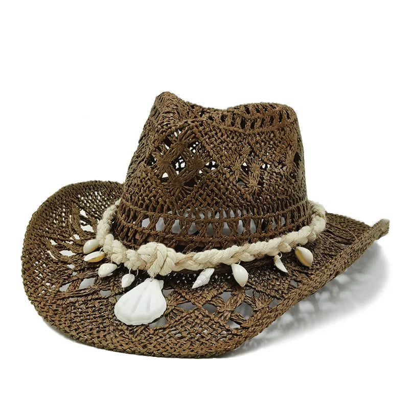 West Monroe Shells Straw Cowboy Hat