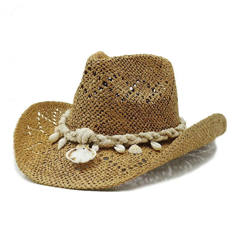West Monroe Shells Straw Cowboy Hat