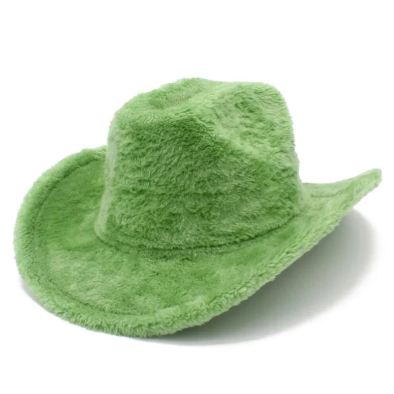 Western Party Fluffy Cowboy Hat