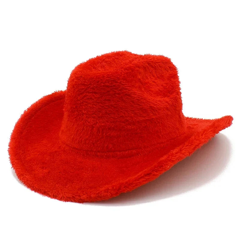 Western Party Fluffy Cowboy Hat