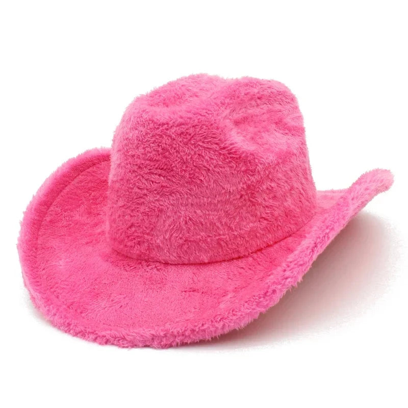 Western Party Fluffy Cowboy Hat