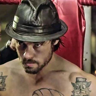 Mickey O'Neil hat / Fedora Leather Hat - Brad Pitt Same Style