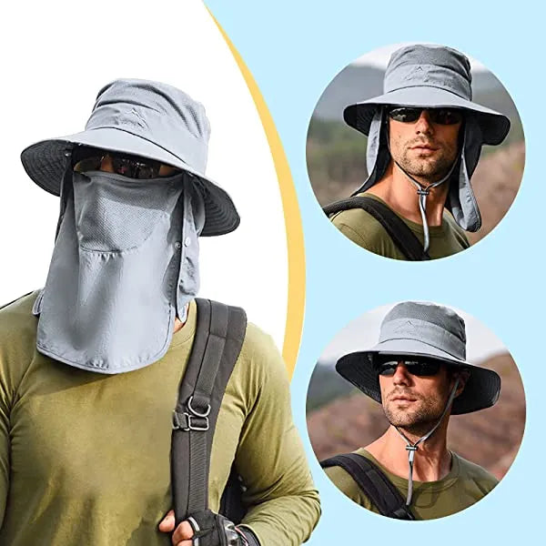 Fishing Hat For Men & Women, Outdoor Uv Sun Protection Wide Brim Hat
