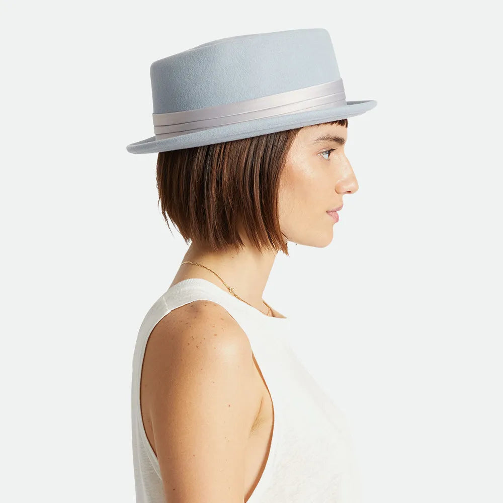 Thread Heritage Hats Stout Wool Felt Pork Pie Hat - Ice Blue