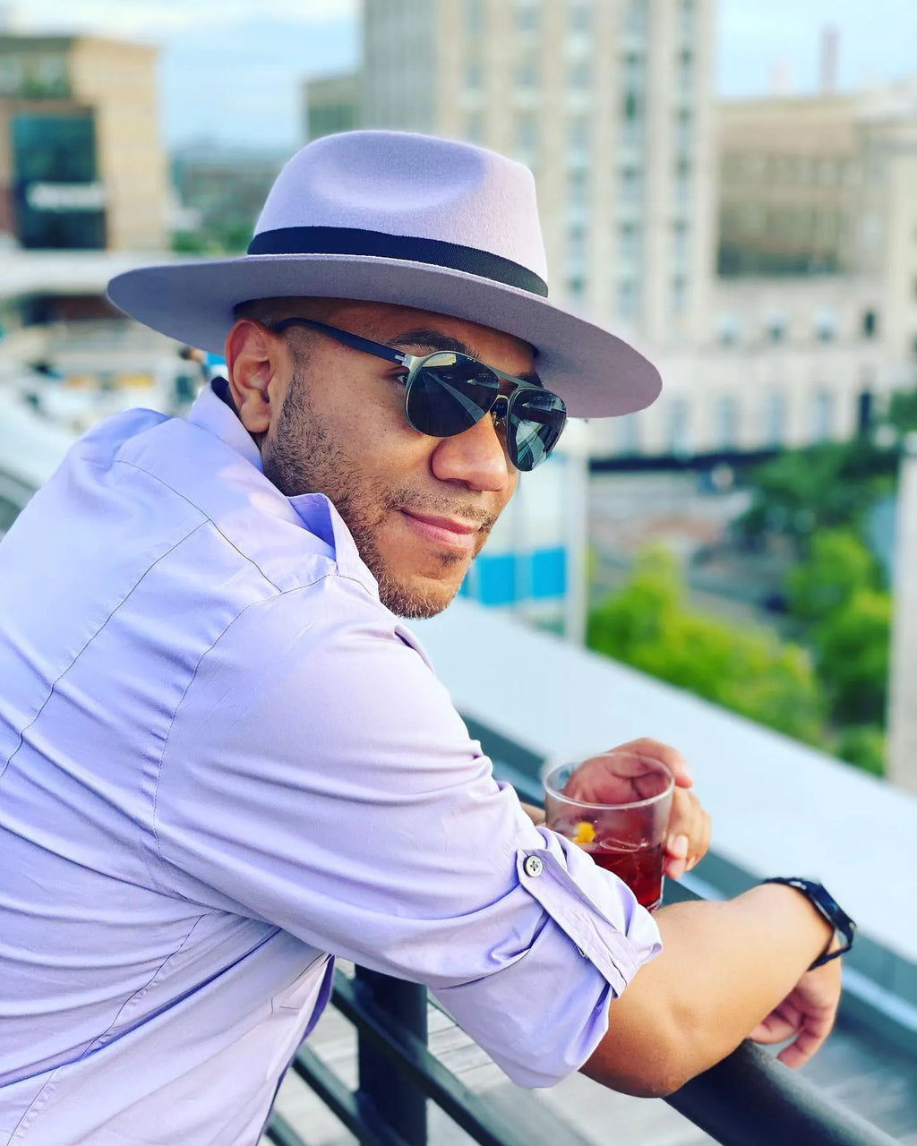 Ferguson Fedora - Lavender+Black