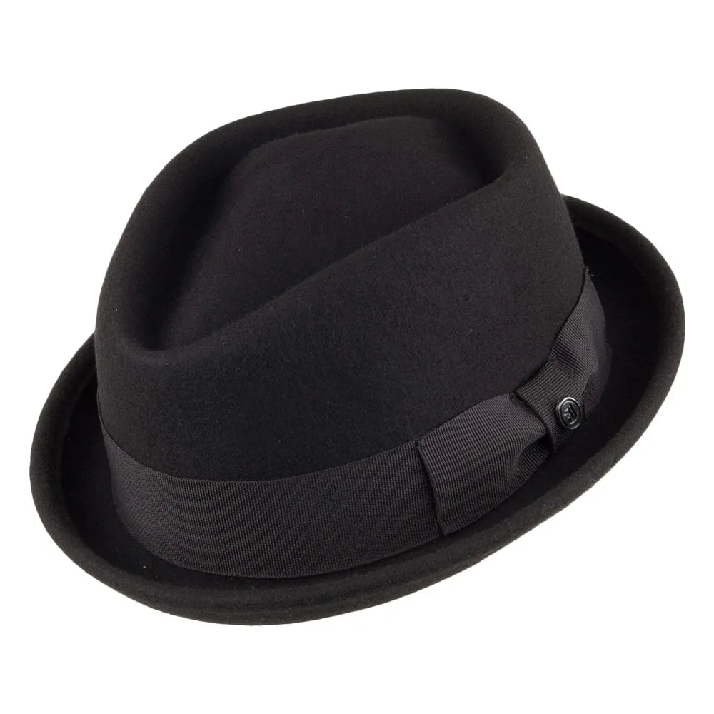 Thread Jaxon & James Crushable Diamond Crown Pork Pie Black Wholesale