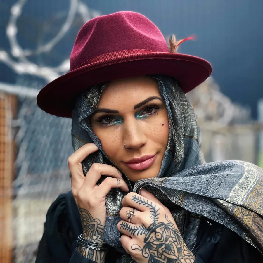 Trilby Fedora – Burgundy