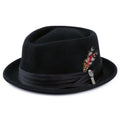 Thread Heritage Hats Stout Wool Felt Pork Pie Hat - Black