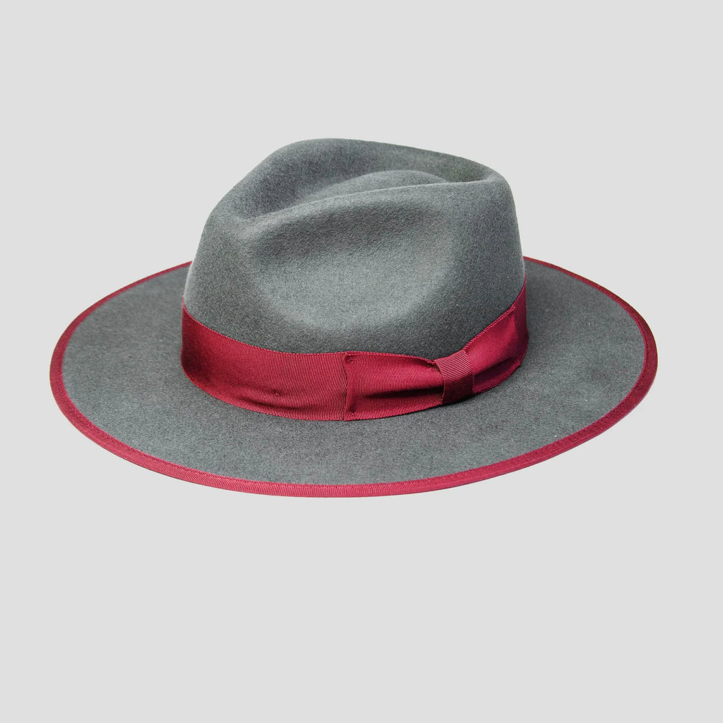 Eerguson Fedora - Slate+Burgundy