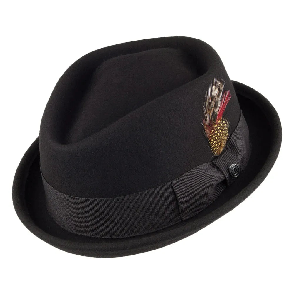 Thread Jaxon & James Crushable Diamond Crown Pork Pie Black Wholesale