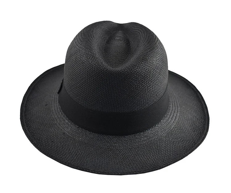 Advanced Original Panama Hat - Black Toquilla Straw