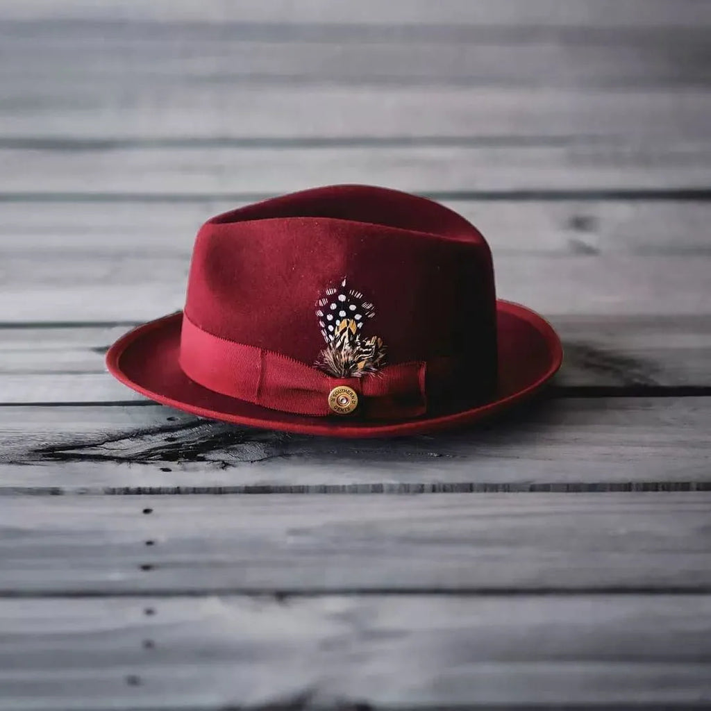 Trilby Fedora – Burgundy