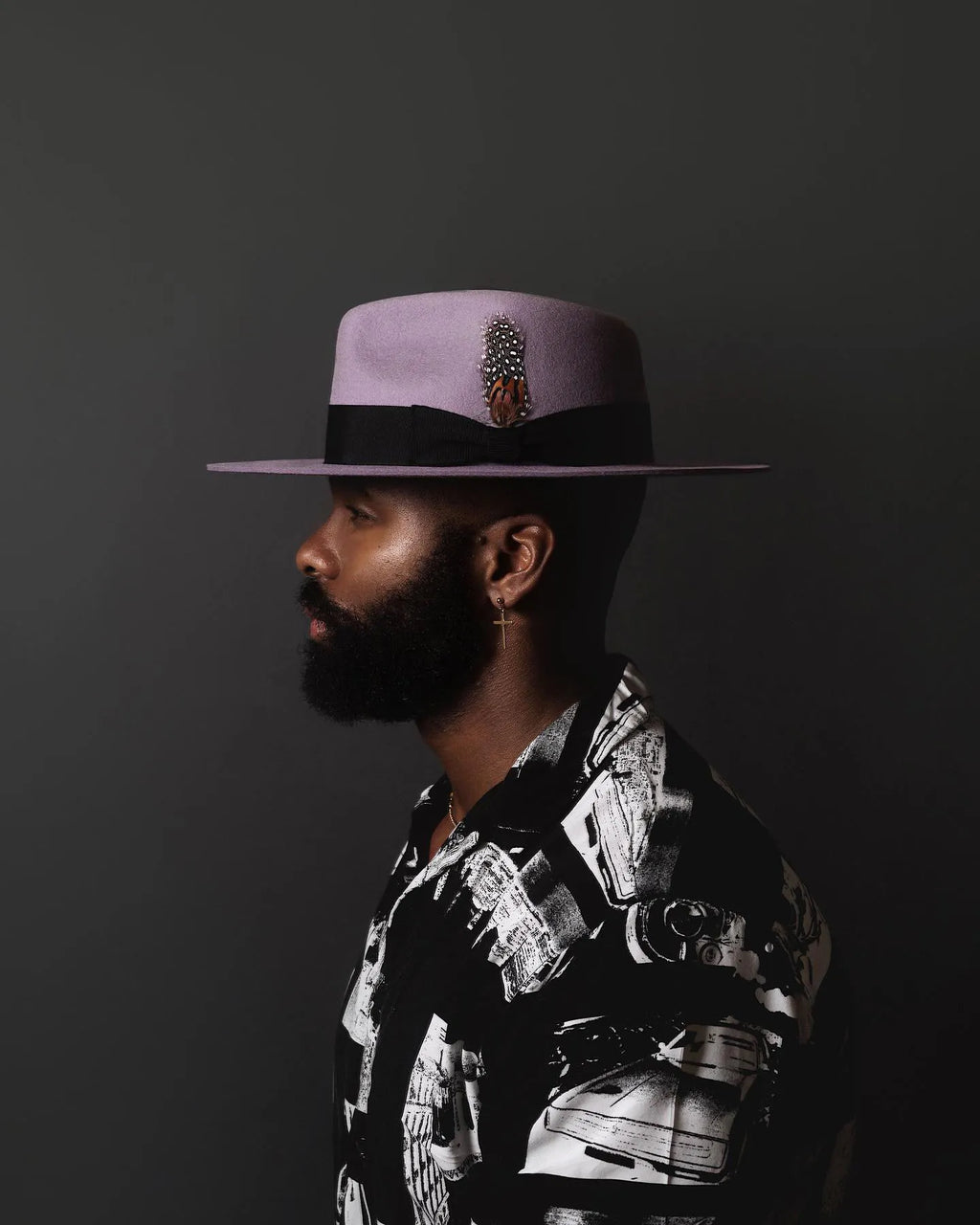 Ferguson Fedora - Lavender+Black