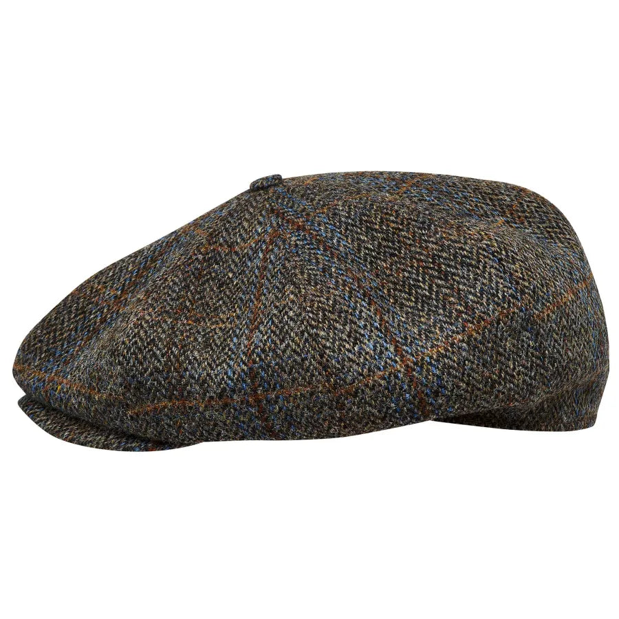 Newsboy Genuine Scottish Harris Tweed 8 Panels Man Cap
